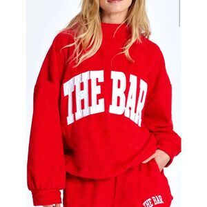 THE BAR Red Graphic Crewneck Sweatshirt Size 2X